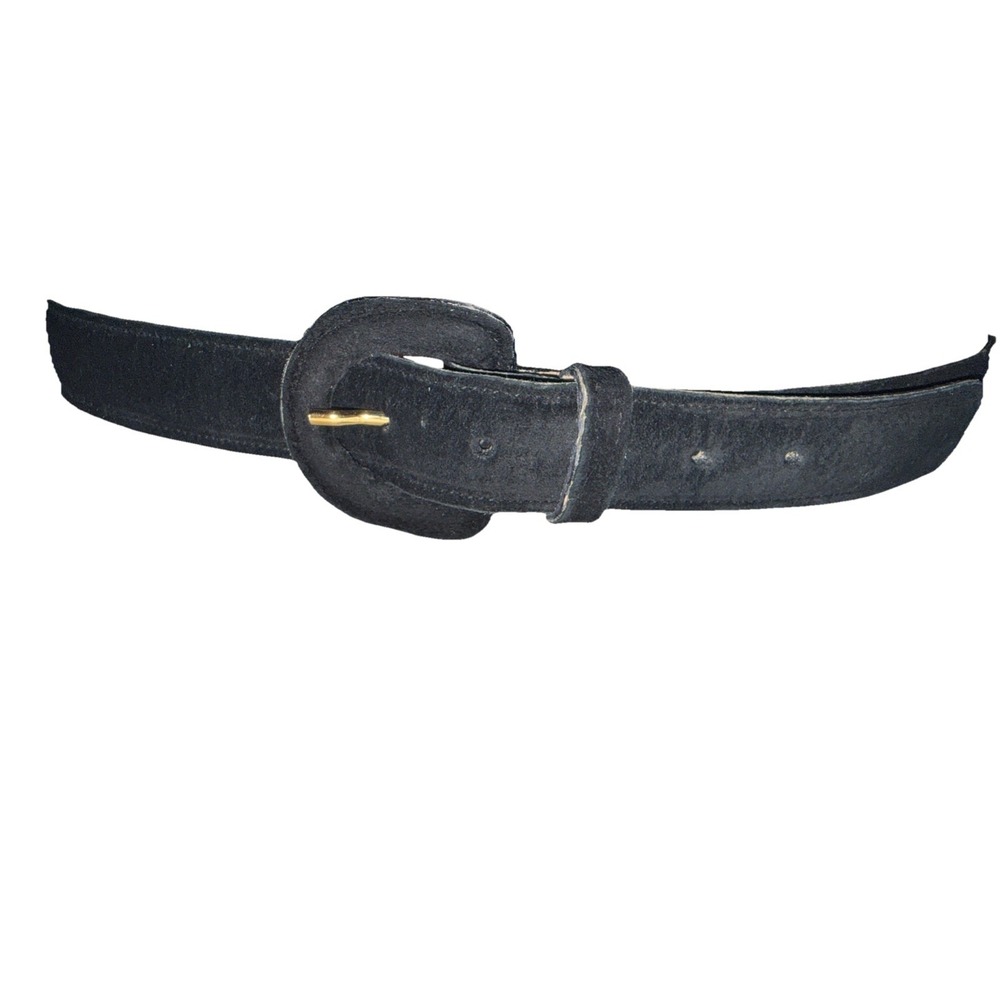 Vintage Nordstrom genuine Suede leather Black Wide Waist Y2K Belt Women's Small